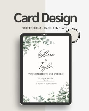 Floral Wedding Invitation Template | Editable Canva | Romantic Garden Party Invite