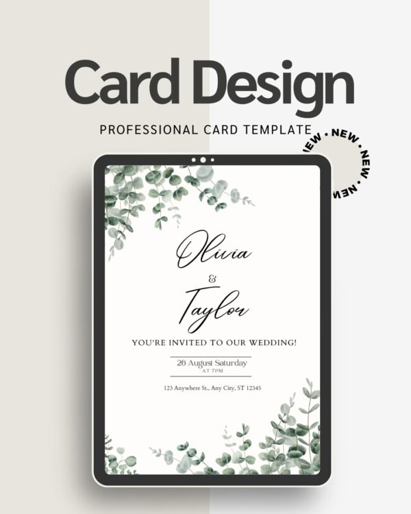 Floral Wedding Invitation Template | Editable Canva | Romantic Garden Party Invite