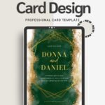 Printable Wedding Invitation Set | Editable Canva Bundle | Invitation + RSVP Cards