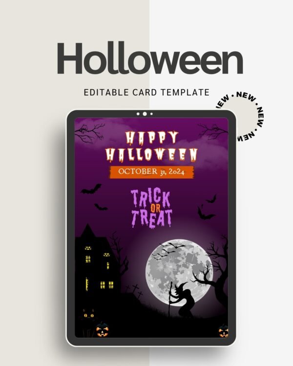 Spooky Halloween Card Printable | Digital Greeting Card for Friends & Family