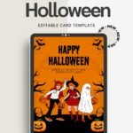 Editable Halloween Card Template | DIY Printable Greeting Card Download