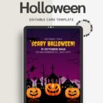 Printable Halloween Invitation Card | Scary Cute Party Greeting Download