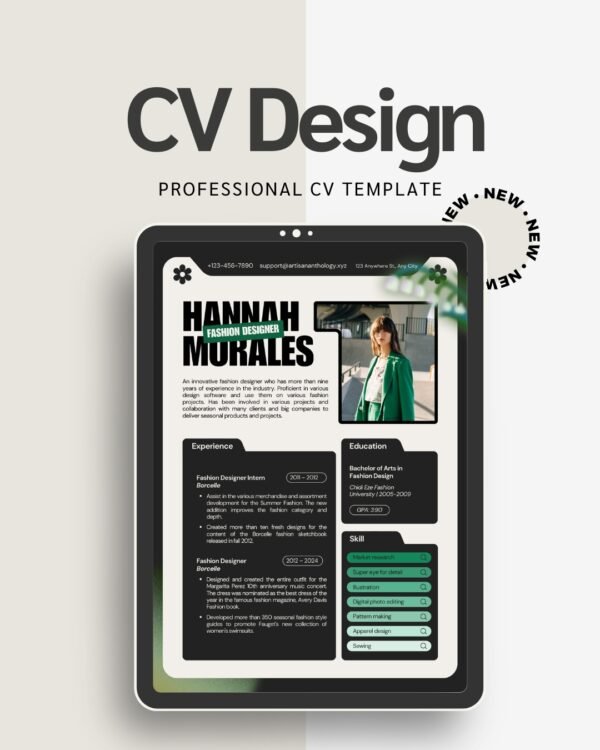 Stylish CV Template – Minimalist and Easy to Edit