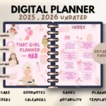 That Girl Digital Planner | Daily, Weekly, Monthly & Yearly Lifestyle Organizer with Trackers, Diary & Notes
