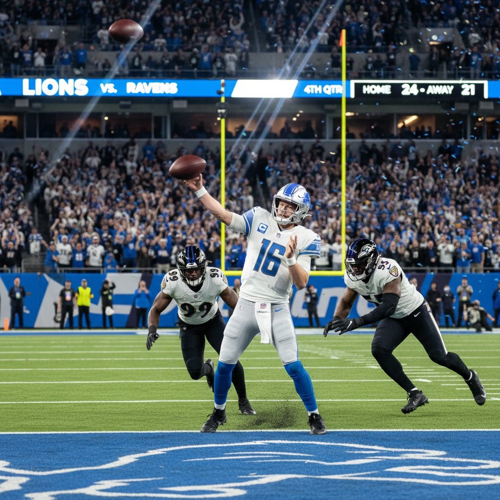 Detroit Lions vs Baltimore Ravens game photos, Detroit Lions vs Baltimore Ravens live, NFL Lions vs Ravens score, by artisan anthology