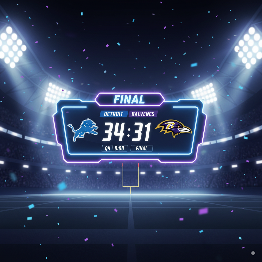 Detroit Lions vs Baltimore Ravens result, Detroit Lions vs Baltimore Ravens helmets, NFL Detroit Lions vs Baltimore Ravens by artisan anthology