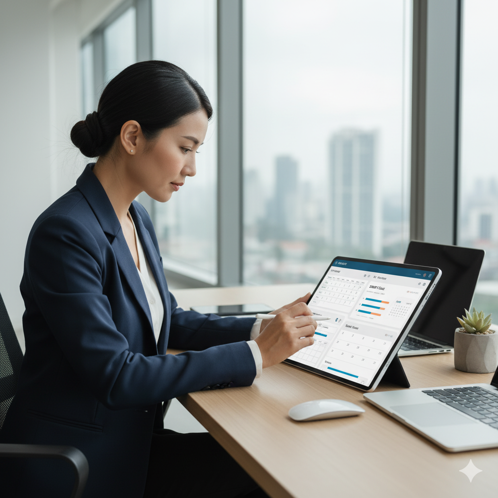 Digital planner for entrepreneurs and professionals managing business goals by artisan anthology