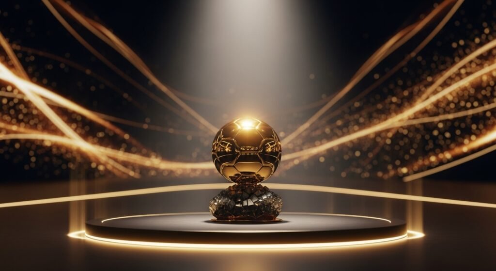 ballon d'or 2025 winner, who won the ballon d'or 2025, ballon d'or ceremony live photo, ousmane dembele ballon d'or 2025, by artisan anthology