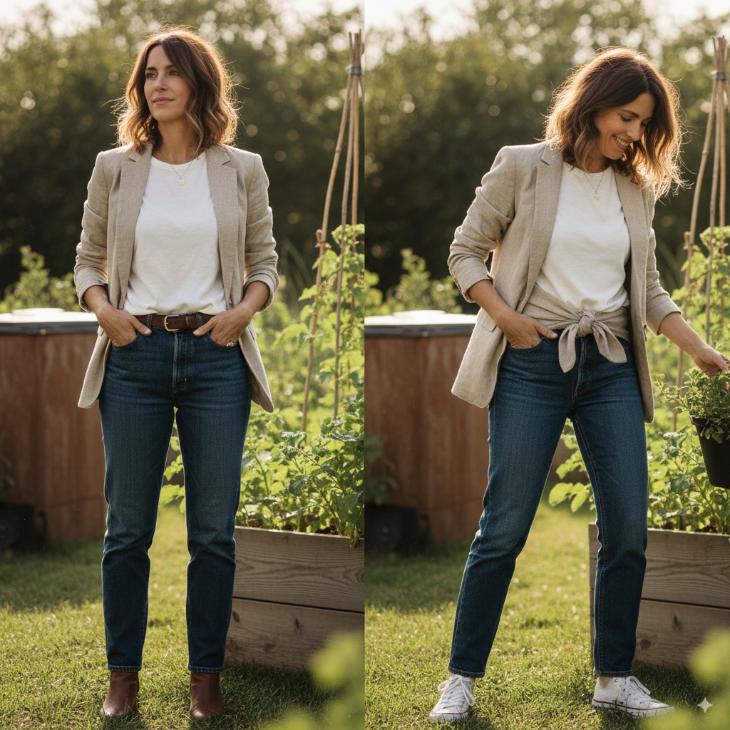 capsule wardrobe outfit ideas, zero-waste fashion street style, minimalist wardrobe woman 2025, sustainable fashion outfits by artisan anthology