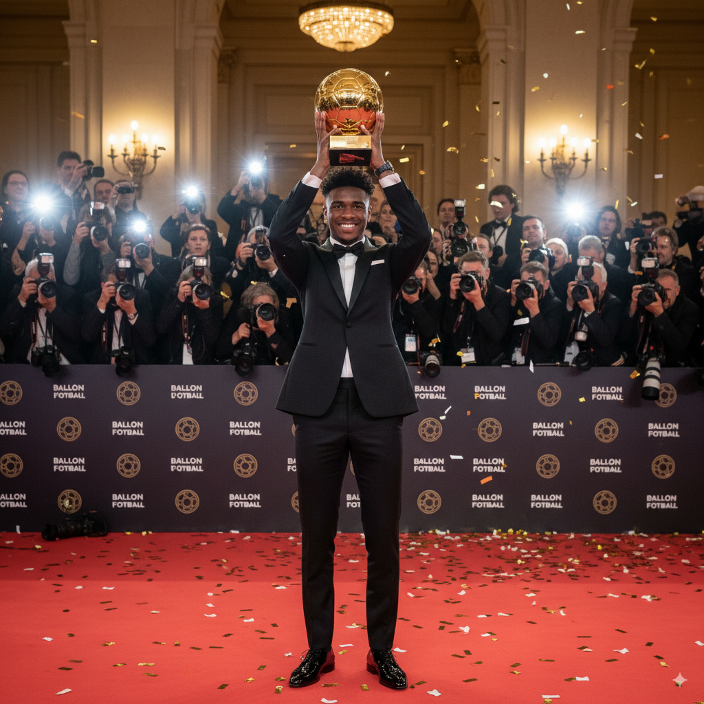 lamine yamal ballon d'or future star, ballon d'or 2025 rankings list graphic, ballon d'or trophy 2025 celebration, women’s ballon d'or 2025 chloe kelly, ballon d'or live stream fans watching, by artisan anthology