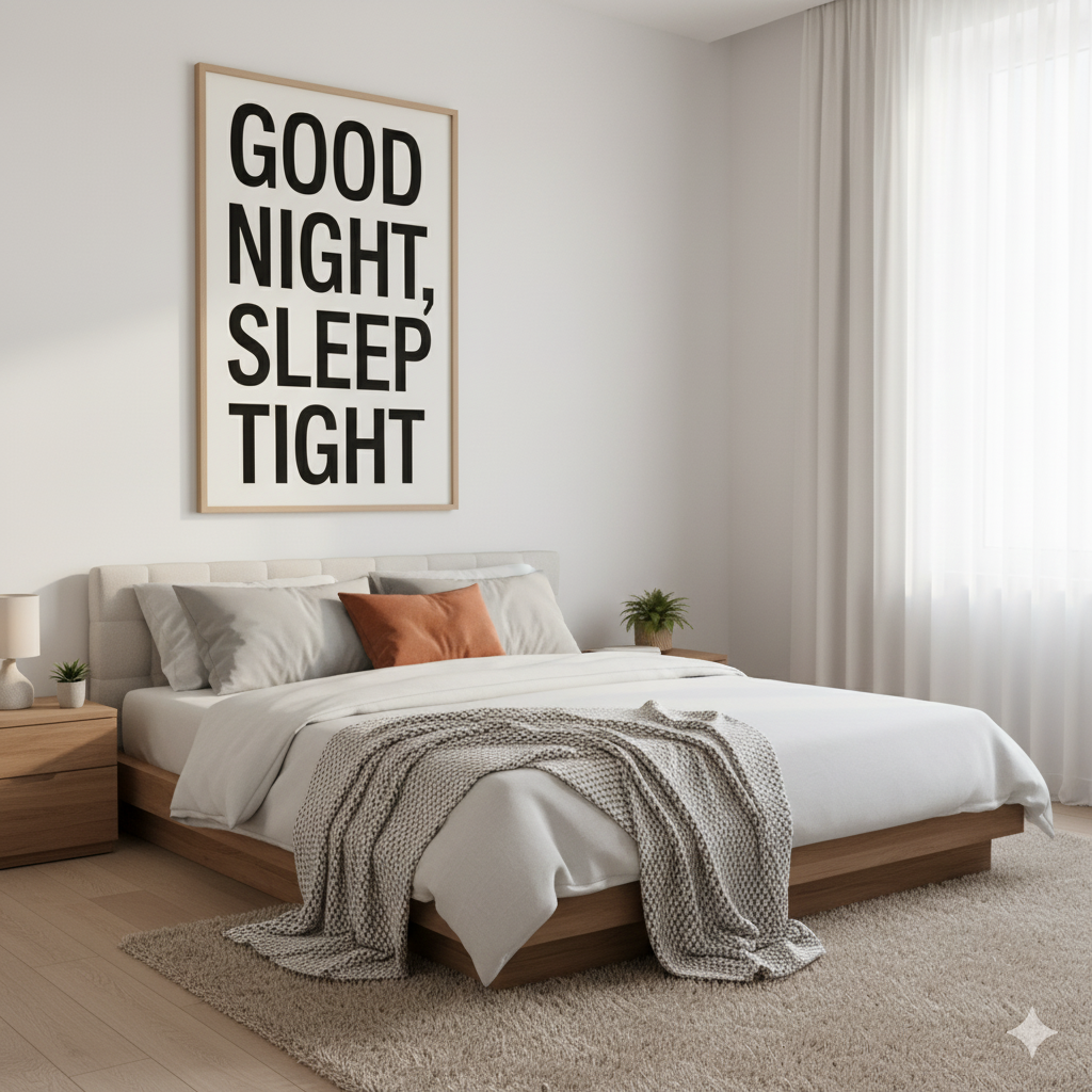 “Best wall art size for above bed” by artisan anthology