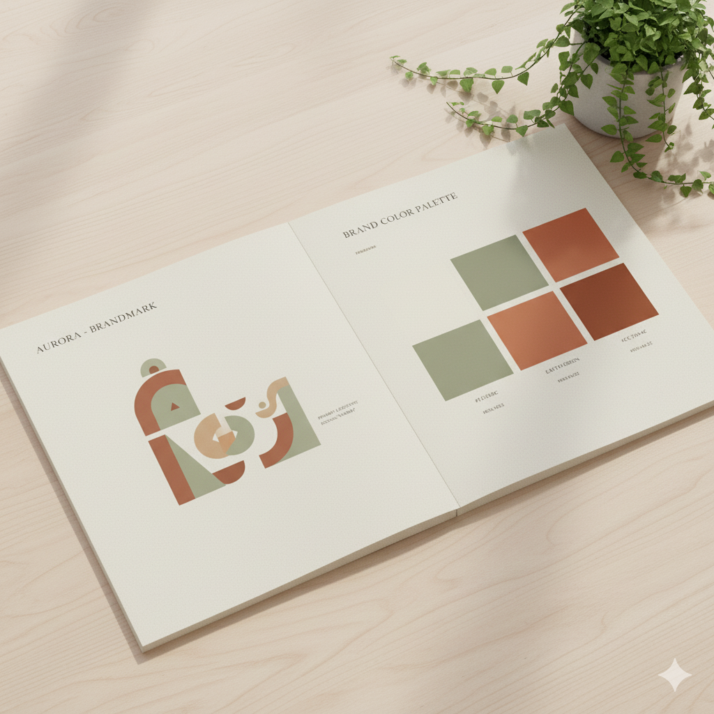 “Minimal brand identity guide layout example” by artisan anthology