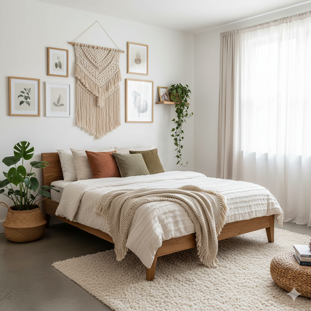 “Boho wall art decor ideas for bedroom” by artisan anthology
