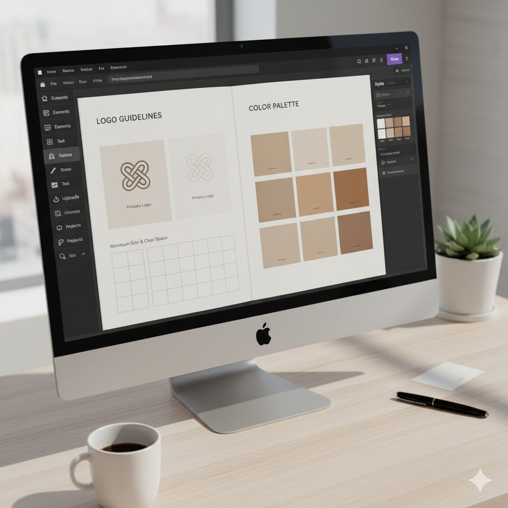 “Designing a brand book in Canva for small businesses”