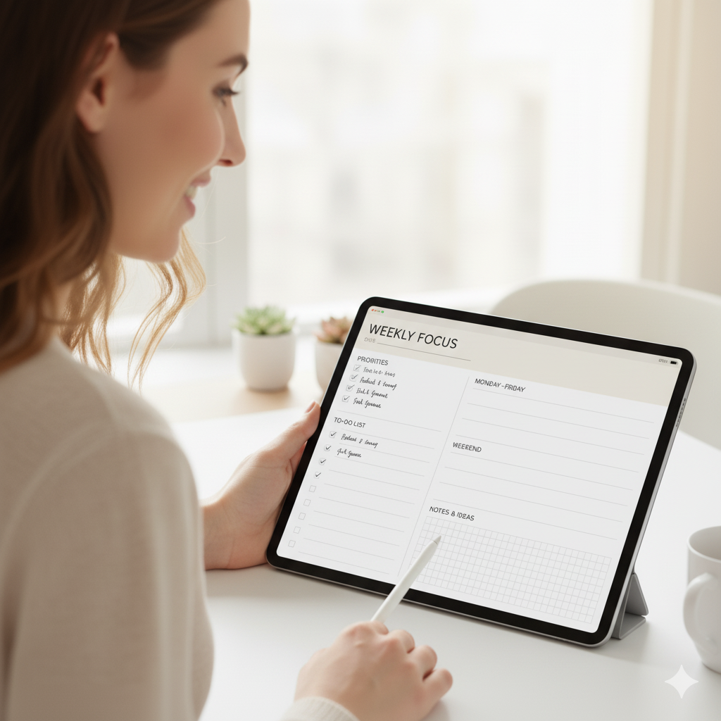 โDigital planner for iPad GoodNotes layoutโ by artisan anthology