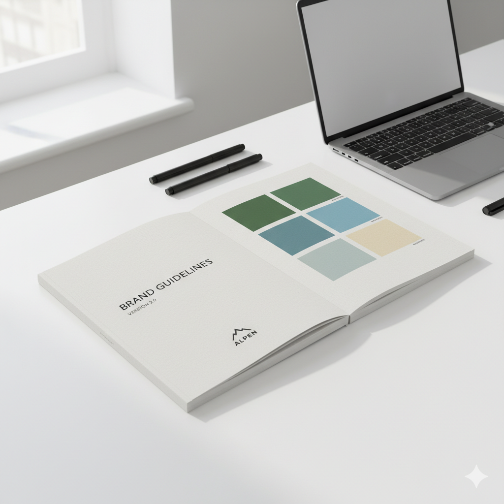“Minimalist brand book template for coaches and entrepreneurs” by artisan anthology