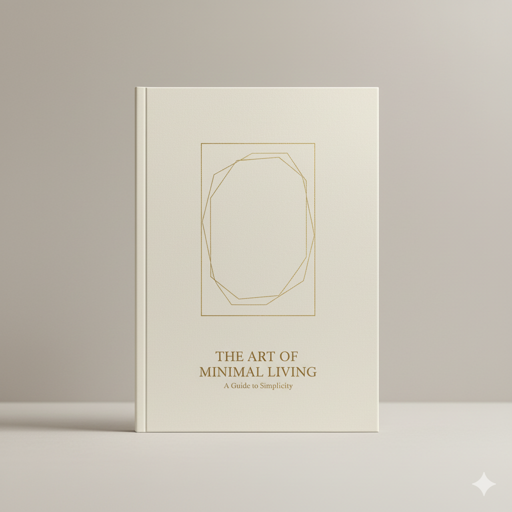 “Minimalist e-book cover design mockup in beige and white aesthetic for branding” by artisan anthology