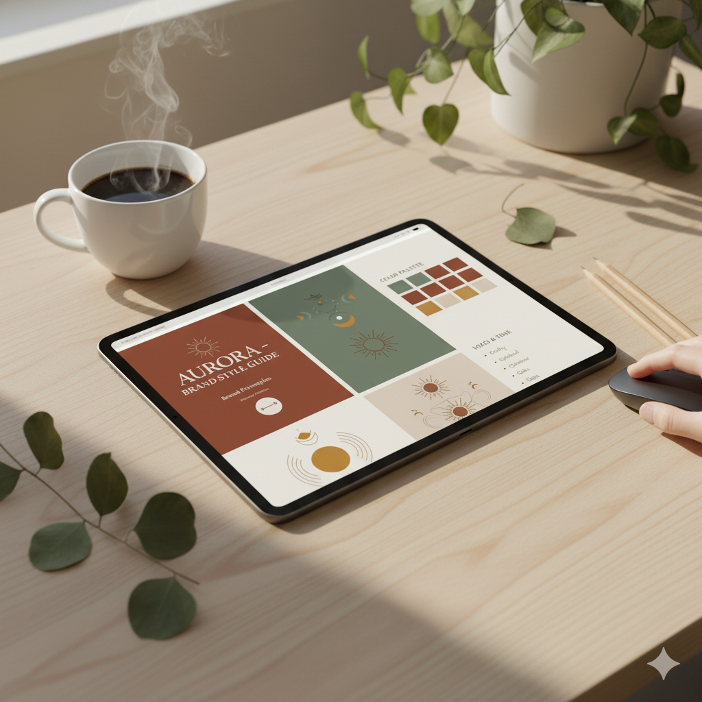 “Minimalist ebook template on iPad flat lay” by artisan anthology