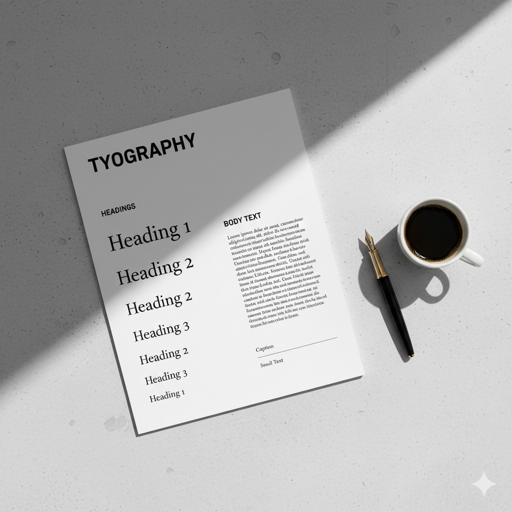 “Typography section in brand guidelines with font hierarchy” by artisan anthology