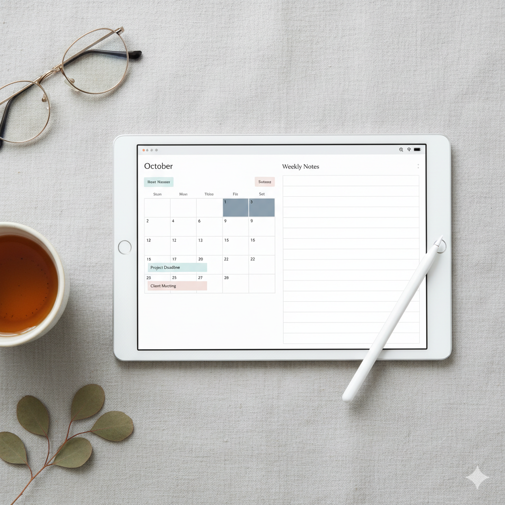 “Daily digital planner layout for productivity and clarity” by artisan anthology