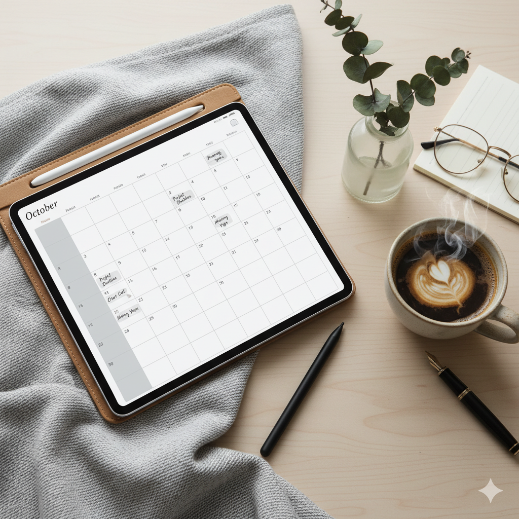 Dated digital planner for iPad users with productivity layout by artisan anthology