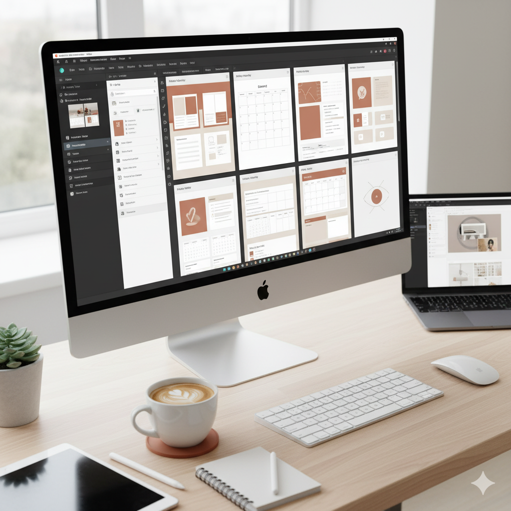 How to design digital planners in Canva step-by-step by artisan anthology.