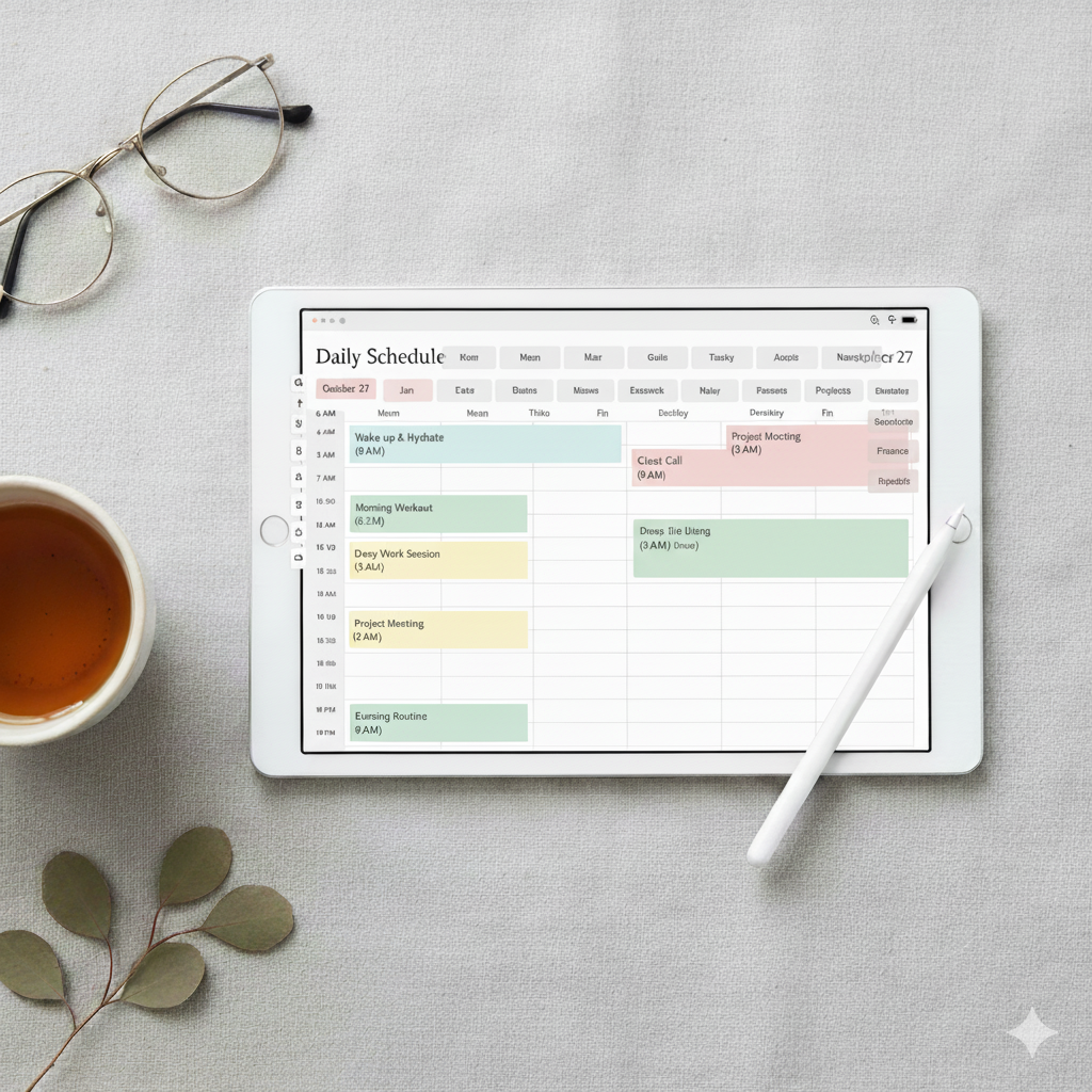 “Minimalist digital planner layout on iPad 2025”by artisan anthology