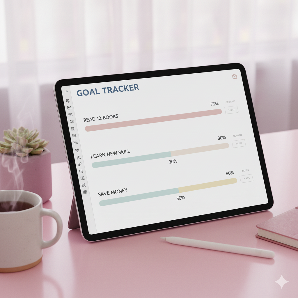 “Aesthetic Canva digital planner mockup for feminine brands”by artisan anthology