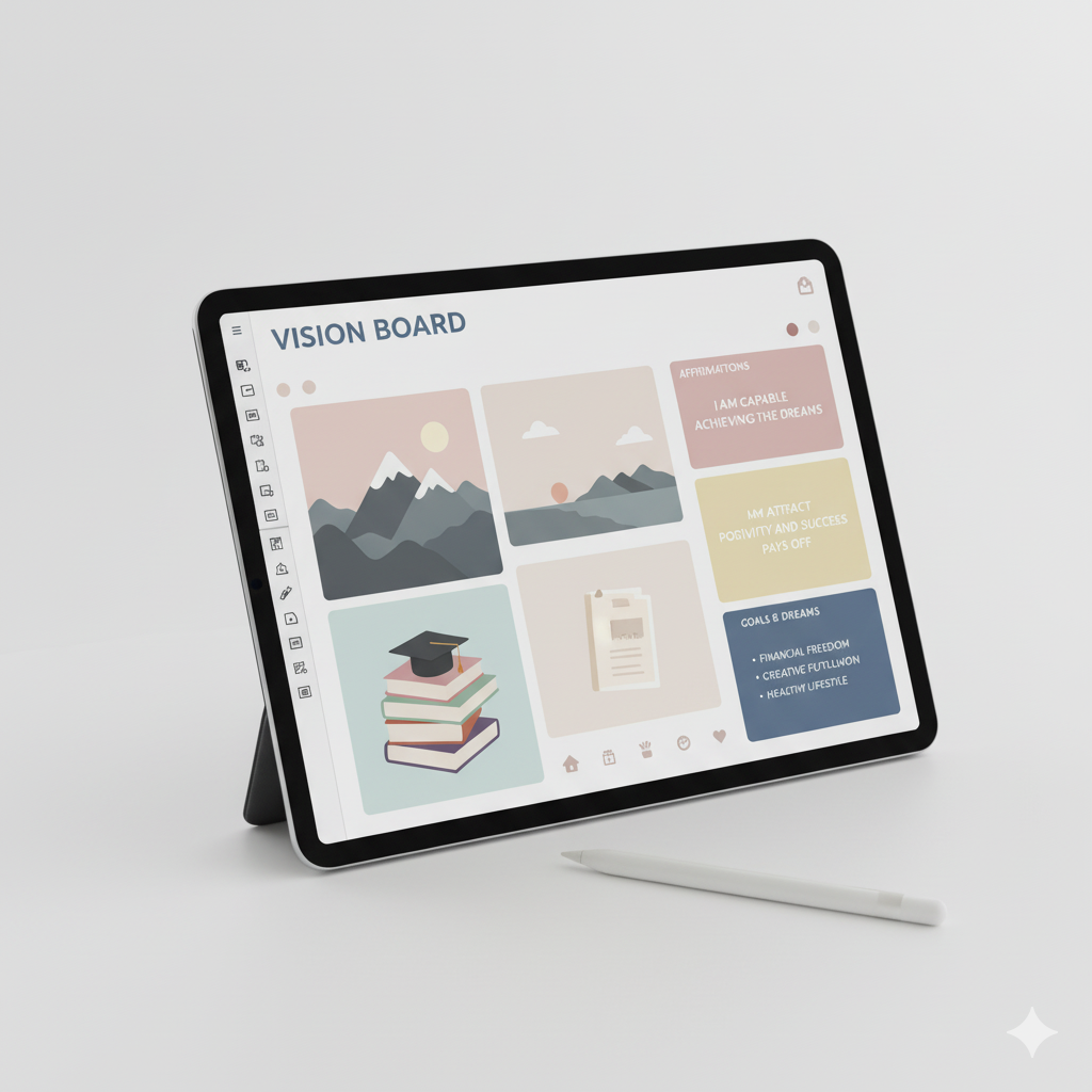 “Lifestyle digital planner mockup with cozy vibe”by artisan anthology