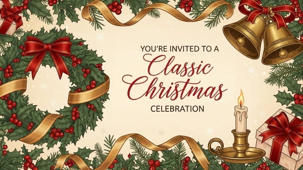 Christmas celebration invite wording by artisan anthology.