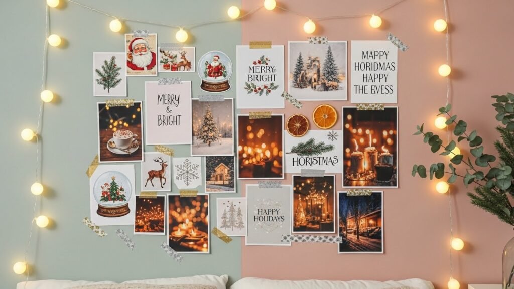 Christmas collage kit printable wall decor by artisan anthology.