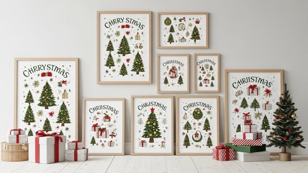 Christmas printable art set by artisan anthology.
