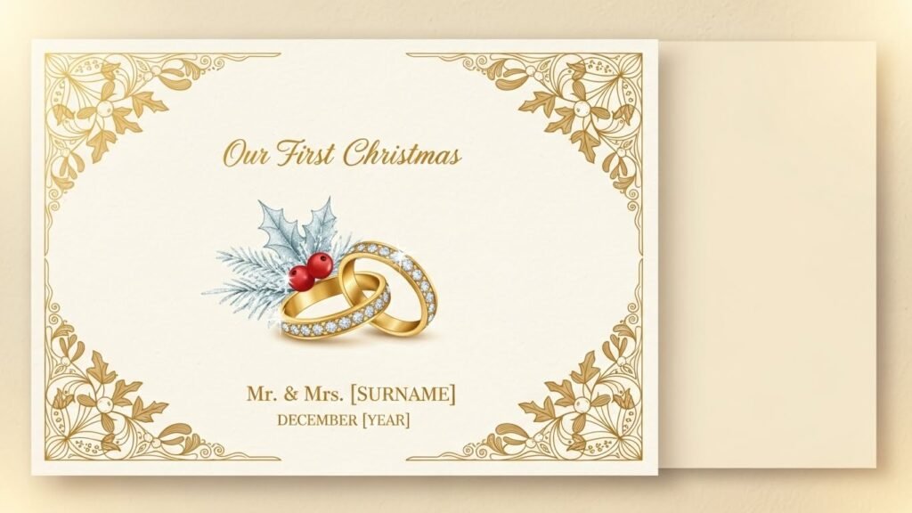 Christmas wishes for newly married couples by artisan anthology.