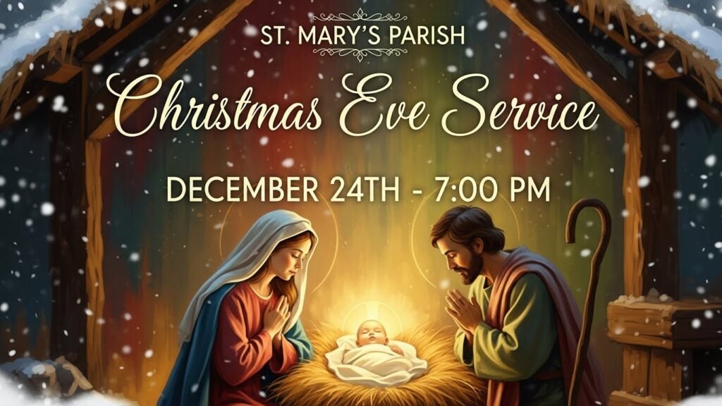 Church Christmas event flyer template by artisan anthology.