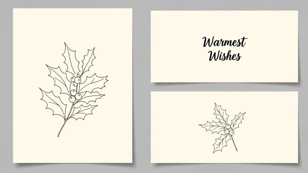 Neutral holiday card messages by artisan anthology.