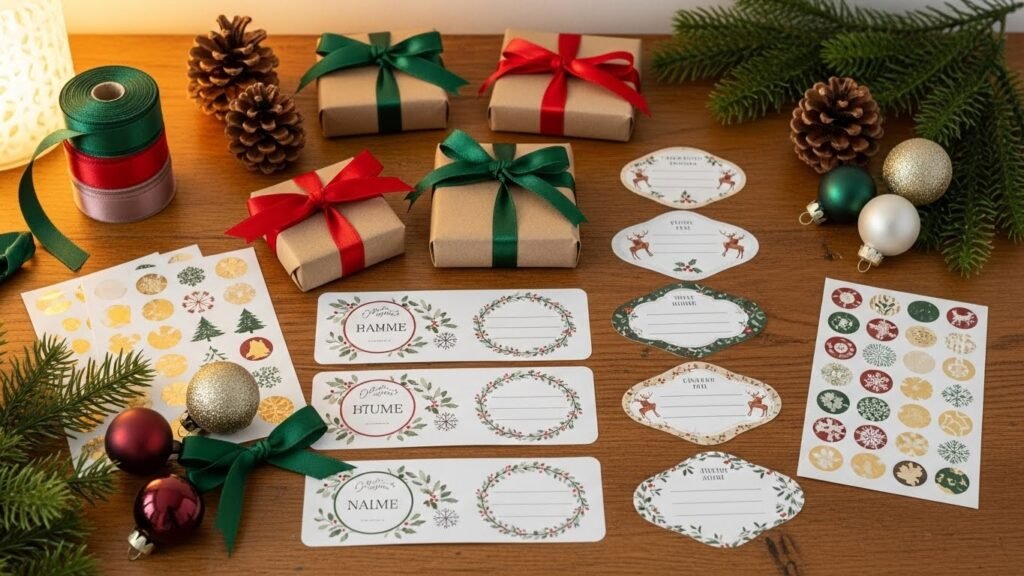 Printable Christmas label templates for holiday gifts and treats by artisan anthology.