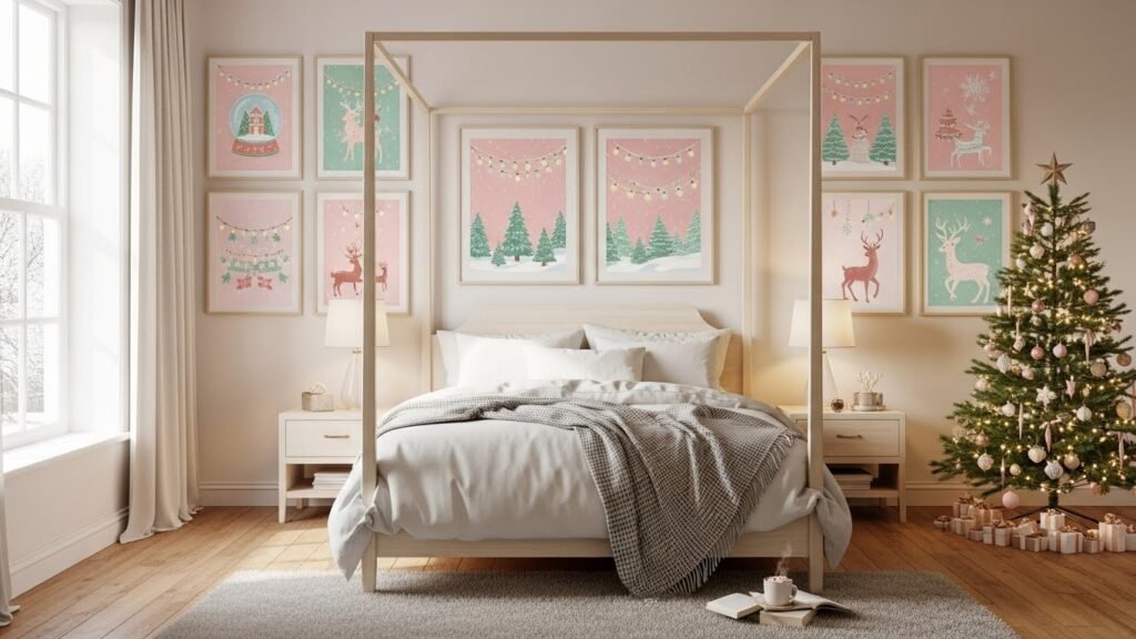 Soft pastel holiday decor prints printable by artisan anthology.