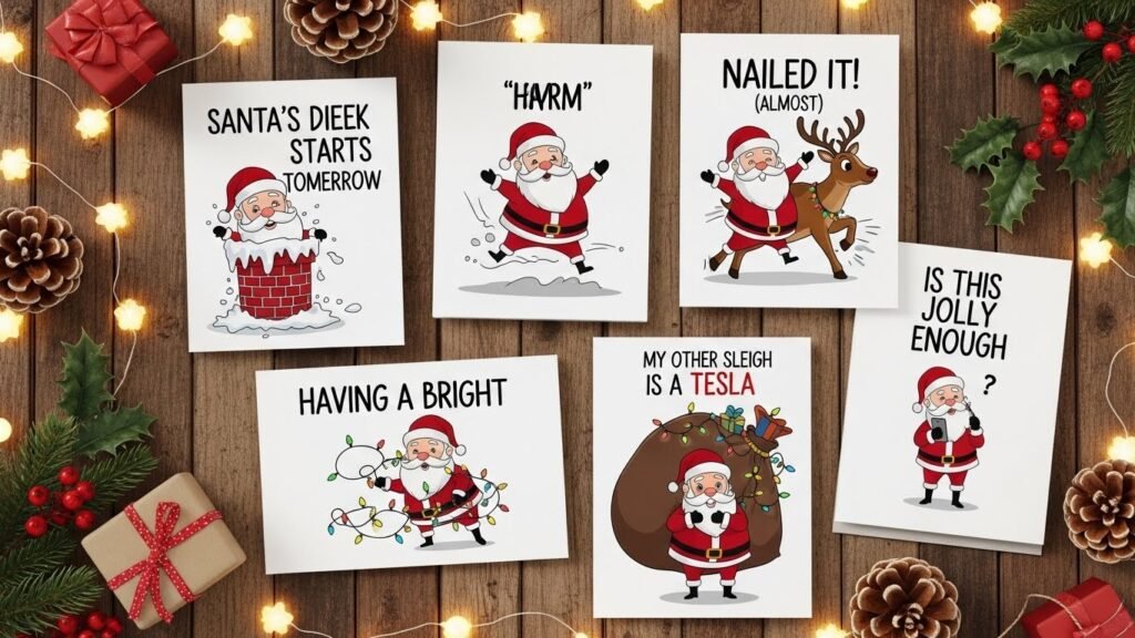 funny christmas card templates with holiday humor designs by artisan anthology