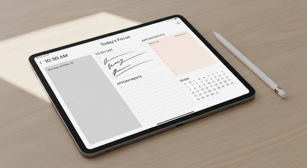 how to use daily pages in a digital planner by artisan anthology.