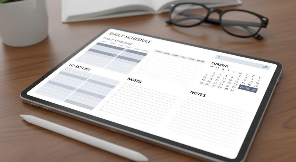 reusable digital planner master page by artisan anthology.