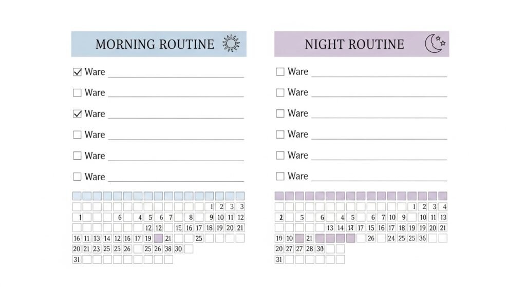 daily habit tracker printable for long term success by artisan anthology.