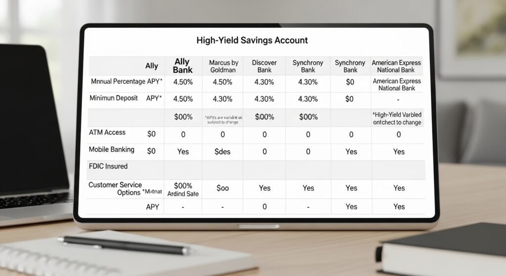 best high yield savings accounts comparison for remote workers by artisan anthology.