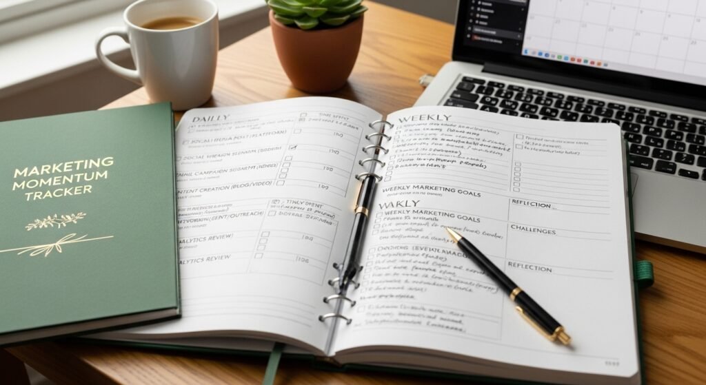 business habit tracker printable for daily productivity by artisan anthology.