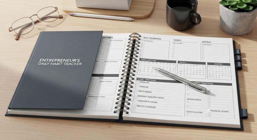 business habit tracker printable for productivity and consistency