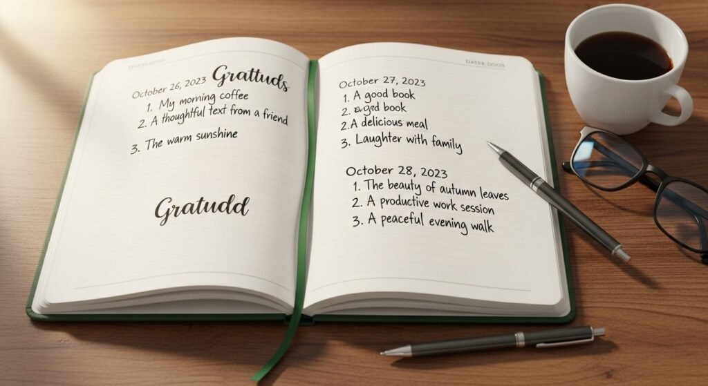 daily gratitude writing practice by artisan anthology.