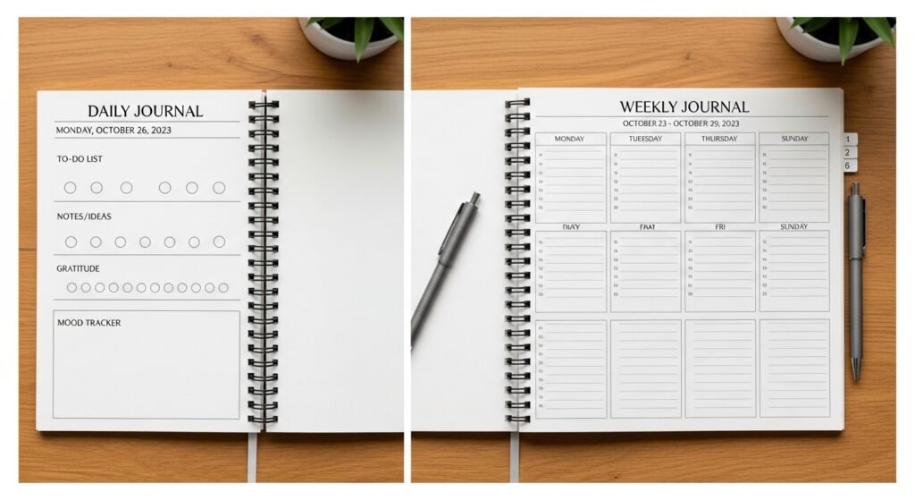daily vs weekly manifestation journaling comparison by artisan anthology.