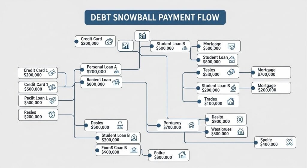 debt snowball tracker in fintech budgeting app by artisan anthology.