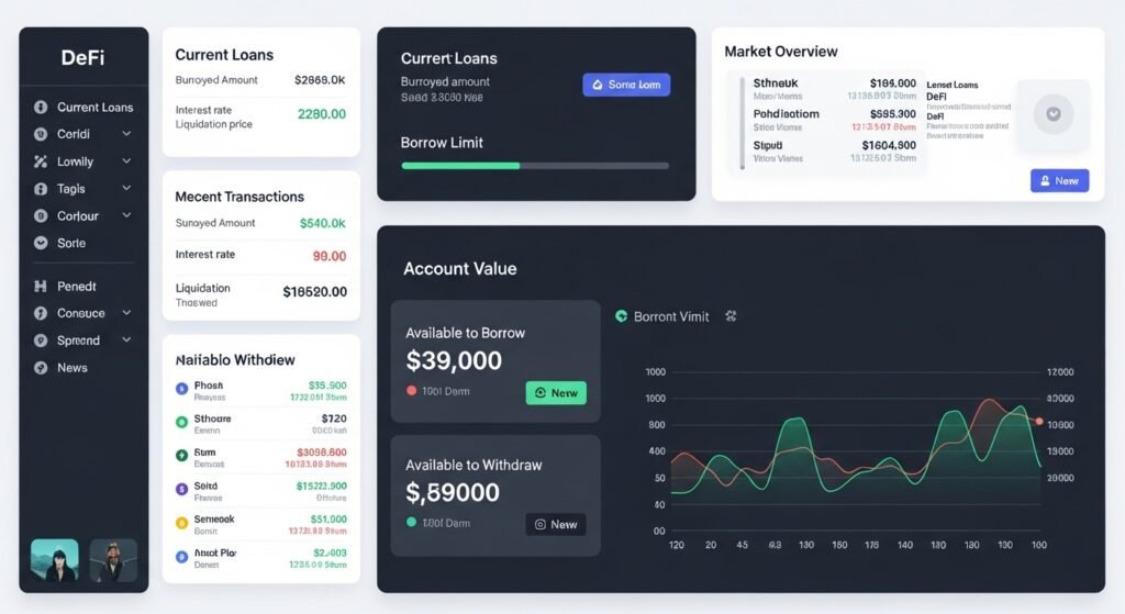 defi loan collateral health factor dashboard by artisan anthology.