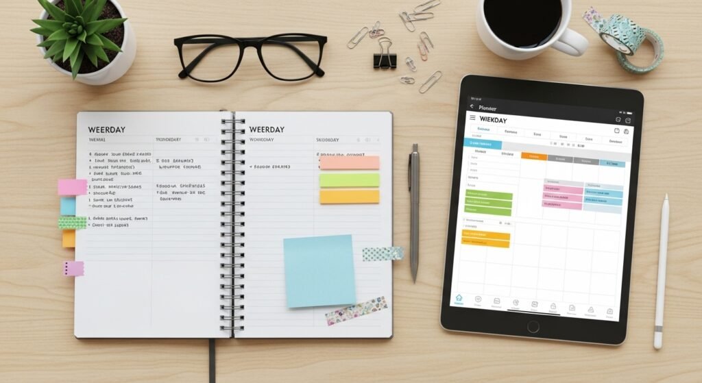 digital planning vs paper planning pros and cons by artisan anthology.