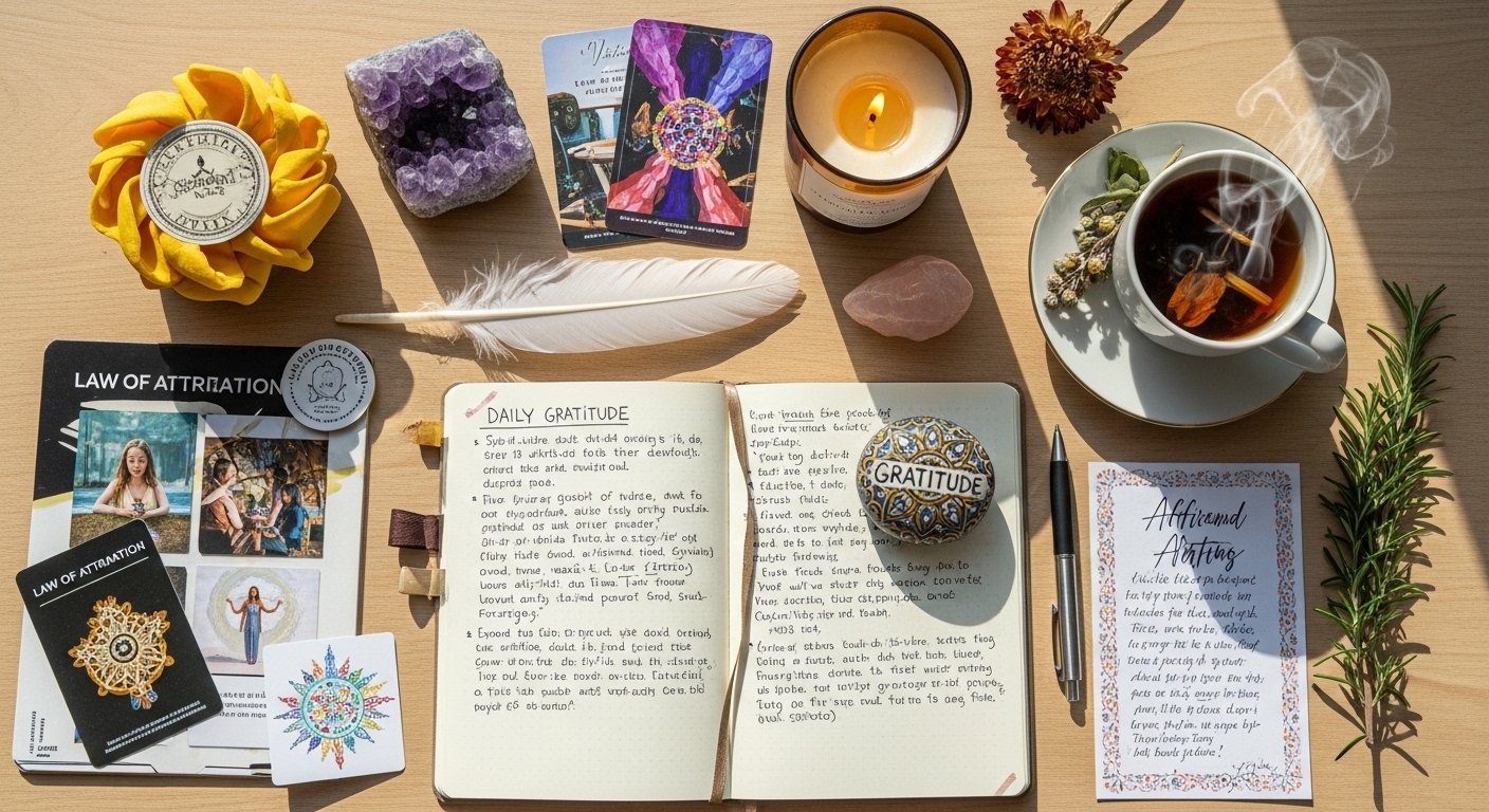 gratitude manifestation journal layout example by artisan anthology.